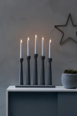 Måseskär Träljusstake Grå