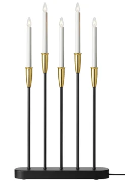 Nice Adventsljusstake Svart/Mässing