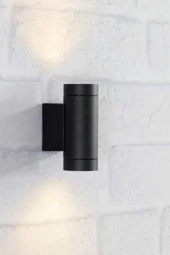 Pipe Fasadlampa Svart Dubbel