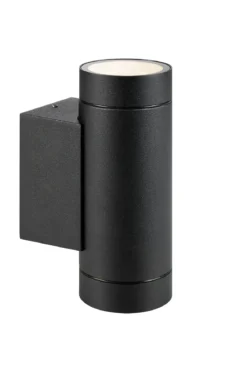 Pipe Fasadlampa Svart Dubbel