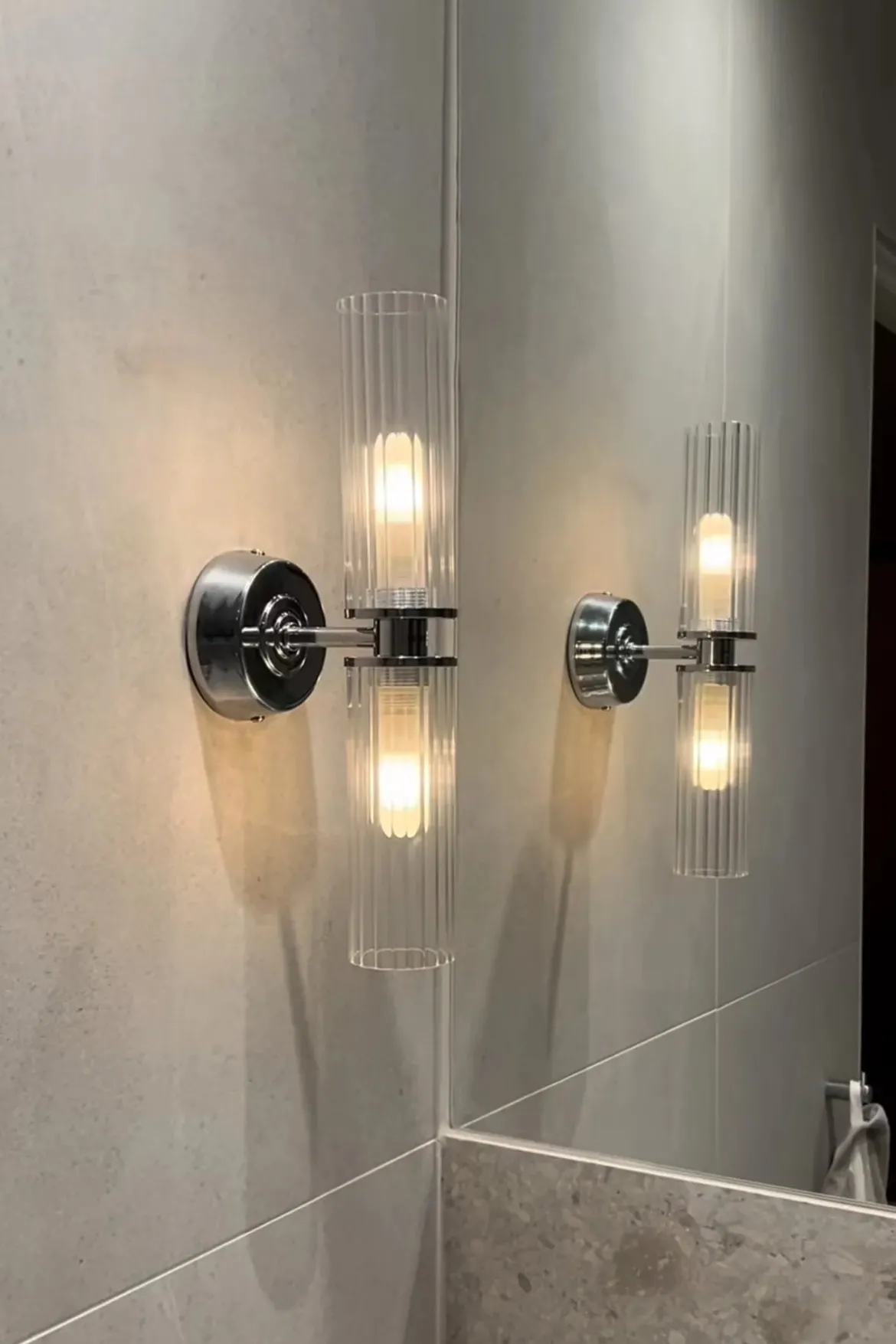 Rimini Vägglampa Krom