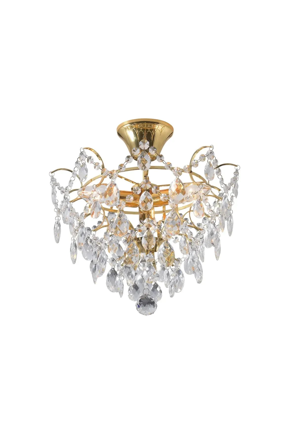 Rosendal Kristallplafond Guld 36 cm