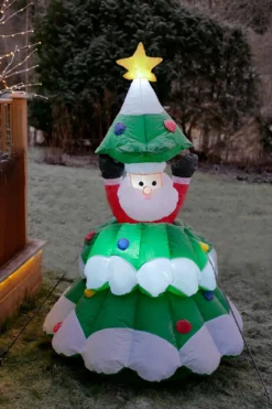 Santa Tree Uppblåsbar Utedekoration