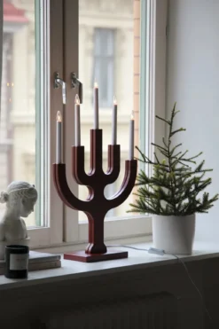 Sapin Adventsljusstake Röd 65 cm