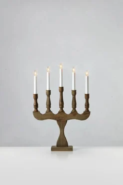 Svaneholm Adventljusstake Grå 5 Ljus
