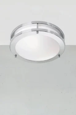 Täby Plafond Vit/Krom 25 cm