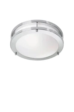 Täby Plafond Vit/Krom 25 cm