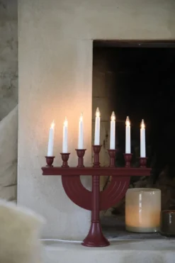 Torpa Adventljusstake Röd