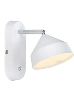 Tratt Vägglampa Vit